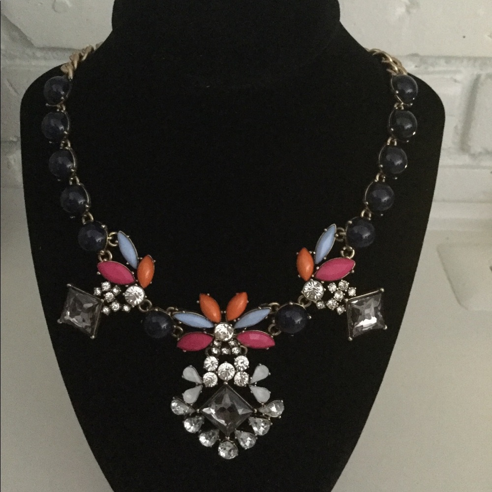 J.Crew chunky statement necklace multi colored
